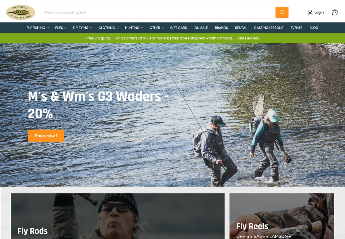 Salmonature Shopify storefront preview